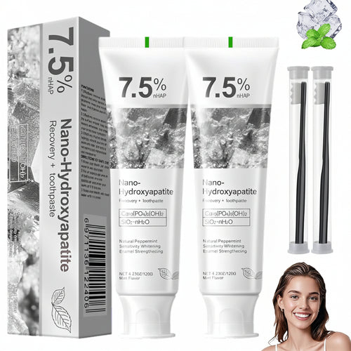 7.5% Nano Hydroxyapatite Fluoride Toothpaste – Teeth Whitening & Enamel Care