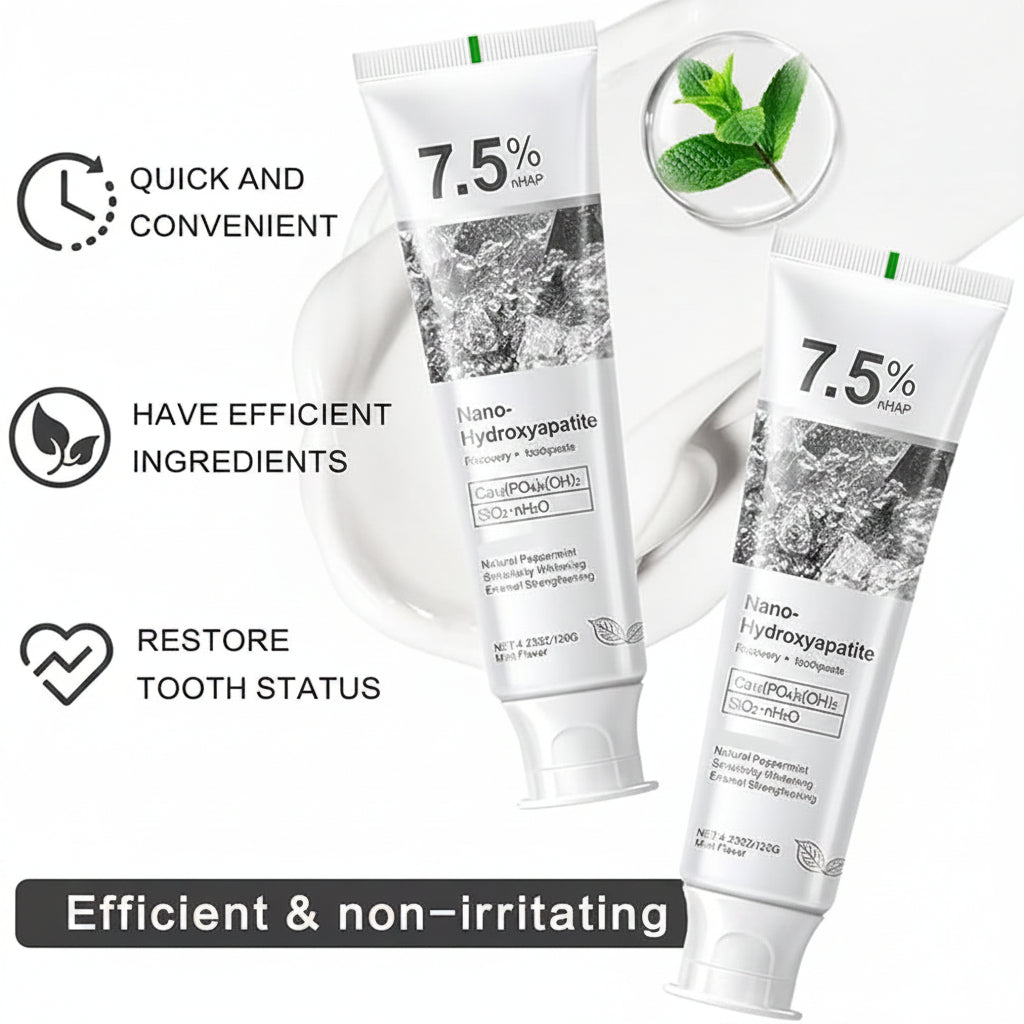 7.5% Nano Hydroxyapatite Fluoride Toothpaste – Teeth Whitening & Enamel Care
